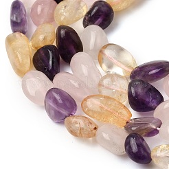 Natural Amethyst & Heated Citrine & Rose Quartz Beads Strands&nbsp;GG-CBA76A0-01