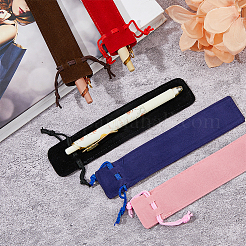 60Pcs 5 Colors Rectangle Velvet Pen Drawstring Bag&nbsp;AJEW-FH0004-36