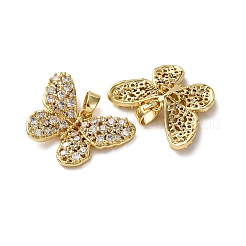 Brass Micro Pave Cubic Zirconia Pendants&nbsp;KK-A271-14G