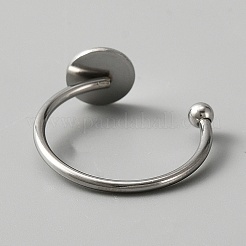 10Pcs 304 Stainless Steel Open Cuff Rings Findings&nbsp;DIY-WH0410-55P