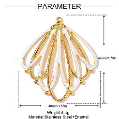 304 Stainless Steel Enamel Pendants&nbsp;STAS-OY002-82G