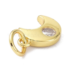Brass Cubic Zirconia Charms&nbsp;ZIRC-C022-20G