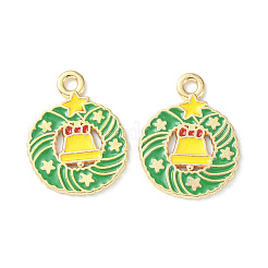 Christmas Alloy Enamel Pendants&nbsp;ENAM-D047-17G-01