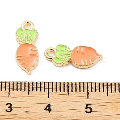 Light Gold Plated Alloy Enamel Pendants&nbsp;ENAM-M219-09KCG-02