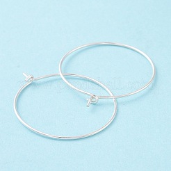925 Sterling Silver Hoop Earring Findings&nbsp;STER-D035-24S
