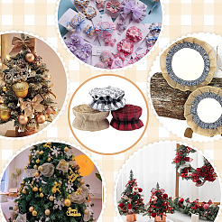 6 Rolls 3 Styles Burlap & Polyester Ribbon&nbsp;OCOR-GA0002-34