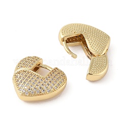 Rack Plating Brass Micro Pave Clear Cubic Zirconia Hoop Earrings for Women&nbsp;EJEW-G394-21G