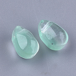 Transparent Spray Painted Glass Charms&nbsp;GLAA-S183-04B