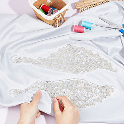 Tube Beaded  Embroidered Long Floral Shirt Sticker Costume Accessories&nbsp;FIND-WH0152-164