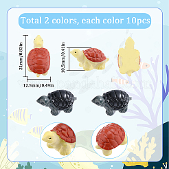 20Pcs 2 Colors Tortoise Resin Home Ornaments&nbsp;DJEW-SC0001-07