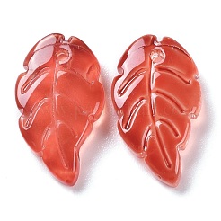 Baking Paint Imitation Jade Glass Pendants&nbsp;EGLA-M027-01B