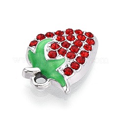 Alloy Rhinestone and Enamel Pendants&nbsp;PALLOY-T092-42P-02