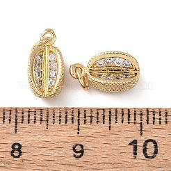 Brass Micro Pave Cubic Zirconia Charms&nbsp;KK-C143-33A-G