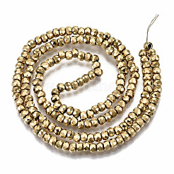 Electroplate Non-magnetic Synthetic Hematite Beads Strands&nbsp;G-T114-44G