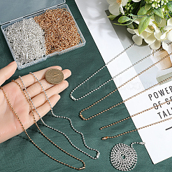 30Pcs 2 Colors Iron Ball Chain Necklace Making&nbsp;MAK-SP0001-06B