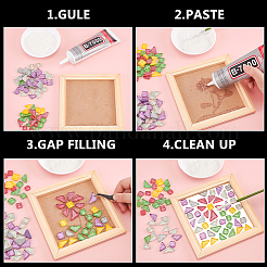 Glitter Glass Cabochons&nbsp;GLAA-FH0001-02C