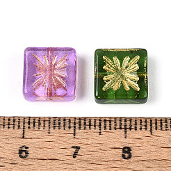 Baking Paint Transparent Glass Beads&nbsp;X-DGLA-N018-13