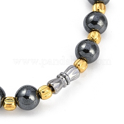 Synthetic Non-magnetic Hematite Beaded Stretch Bracelets for Women Men&nbsp;BJEW-F480-02B