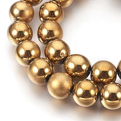 Electroplate Non-Magnetic Synthetic Hematite Beads Strands&nbsp;G-F585-B-12mm