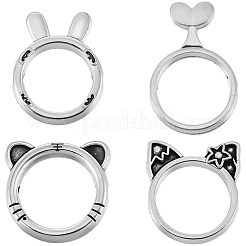 80Pcs 4 Styles Alloy Bead Frame&nbsp;FIND-SP0004-12AS