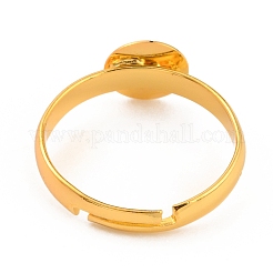 Adjustable Brass Finger Rings Components&nbsp;KK-WH0054-22A-G
