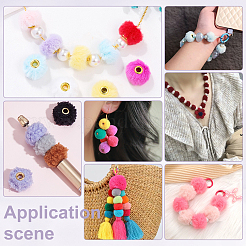 128Pcs 32 Colors Imitation Rabbit Hair European Beads&nbsp;FIND-PH0027-66