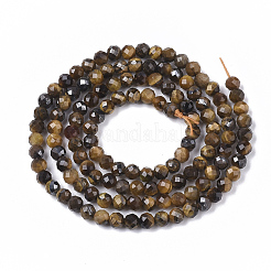 Natural Tiger Eye Beads Strands&nbsp;G-S361-3mm-012