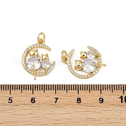 Brass Micro Pave Cubic Zirconia Pendants&nbsp;KK-S526-25G