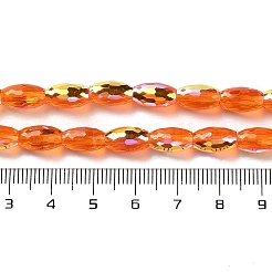 AB Color Plated Transparent Electroplate Beads Strands&nbsp;EGLA-H104-05B