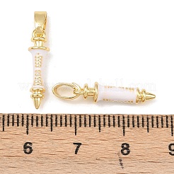 Brass Enamel Pendants&nbsp;KK-C248-16G