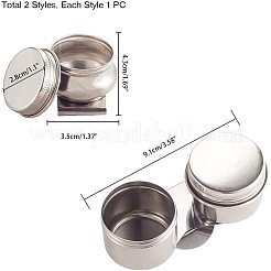 Stainless Steel Colour Modulation Bead Containers&nbsp;CON-PH0012-03