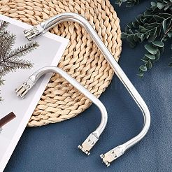 2Pcs 2 Style Aluminium Purse Handle Frame&nbsp;FIND-CA0003-24A