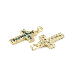 Real 18K Gold Plated Brass Micro Pave Cubic Zirconia Pendants&nbsp;KK-A209-23G