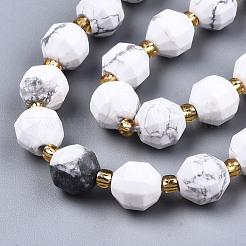 Natural Howlite Beads Strands&nbsp;G-T131-81A