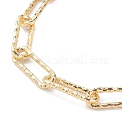 Brass Paperclip Chain Necklace & Bracelet & Anklet & Dangle Earring Jewelry Sets&nbsp;SJEW-JS01184