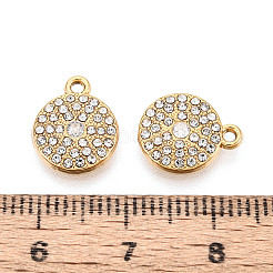 304 Stainless Steel Rhinestone Charms&nbsp;STAS-N110-38G