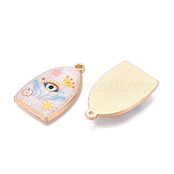 Printed Rack Plating Alloy Enamel Pendants&nbsp;ENAM-T020-03A