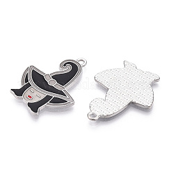 Halloween Theme Rack Plating Luminous Alloy Enamel Pendants&nbsp;ENAM-N056-235P-1
