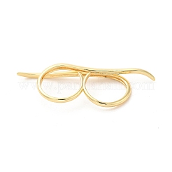 Brass Wire Open Cuff Rings&nbsp;RJEW-P098-02G