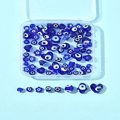 80Pcs 8 Styles Handmade Lampwork Evil Eye Beads&nbsp;LAMP-FS0001-38B
