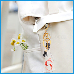 Trumpet Shape Transparent Blank Acrylic Keychain&nbsp;KEYC-AB00057