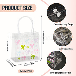 Rectangle Transparent Printed PVC Plastic Gift Tote Bags&nbsp;ABAG-TADJ0002-002E