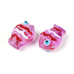 Transparent Glass and Enamel Beads Strands&nbsp;GLAA-T034-01F