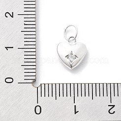 925 Sterling Silver Cubic Zirconia Pendants&nbsp;STER-Q001-03S-02