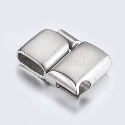 Tarnish Resistant 304 Stainless Steel Magnetic Clasps with Glue-in Ends&nbsp;X-STAS-P181-25P