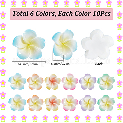 60Pcs 6 Colors Opaque Resin Decoden Cabochons&nbsp;RESI-SC0005-83D
