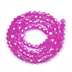 Electroplate Glass Beads Strands&nbsp;EGLA-Q118-4mm-A01
