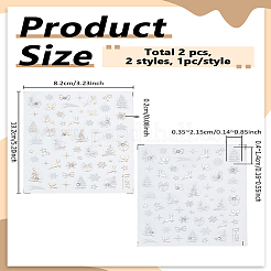 2 Sheets 2 Styles Christmas PET Nail Art Stickers&nbsp;MRMJ-LP0002-86