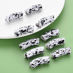Opaque Spray Painted Acrylic Beads&nbsp;MACR-S372-001F-B04