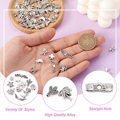 120Pcs 12 Style Tibetan Style Alloy Beads&nbsp;FIND-CW0001-23